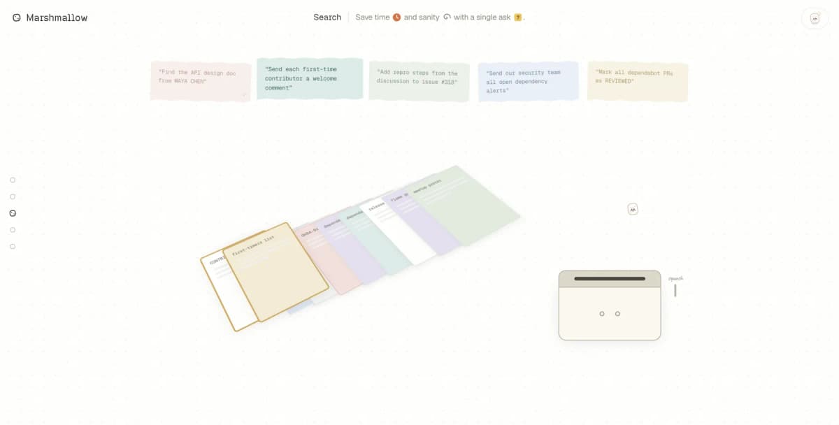 Marshmallow Search interface