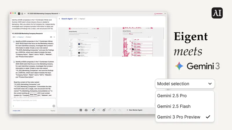 Eigent was featured as "the next generation of AI agents" by Google Gemini